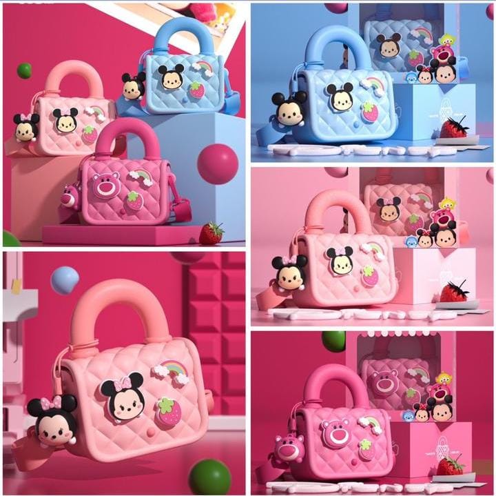 Cute Character Silicone Mini Handbag-Quilted Top Handle Purse